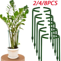 2/4PCS Plastic Plant Support Pile Frame Greenhouse Arrangement Semicircle Fixed Rod Indoor Flower Plant Vine Climbing Bracket