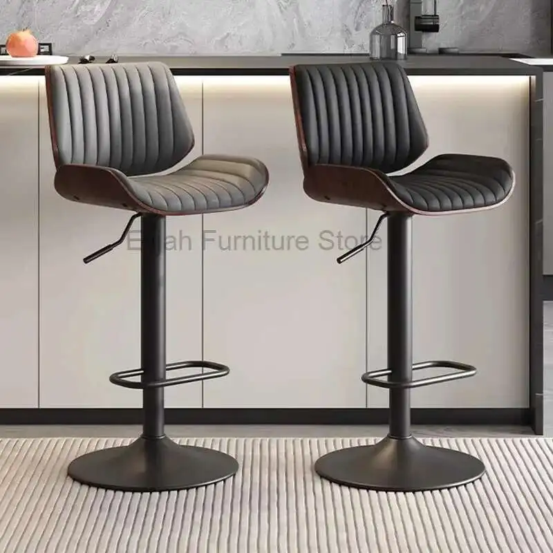 

Luxury Solid Wood Bar Chair Home High Chair Nordic Island Design Modern And Simple Chair Furniture