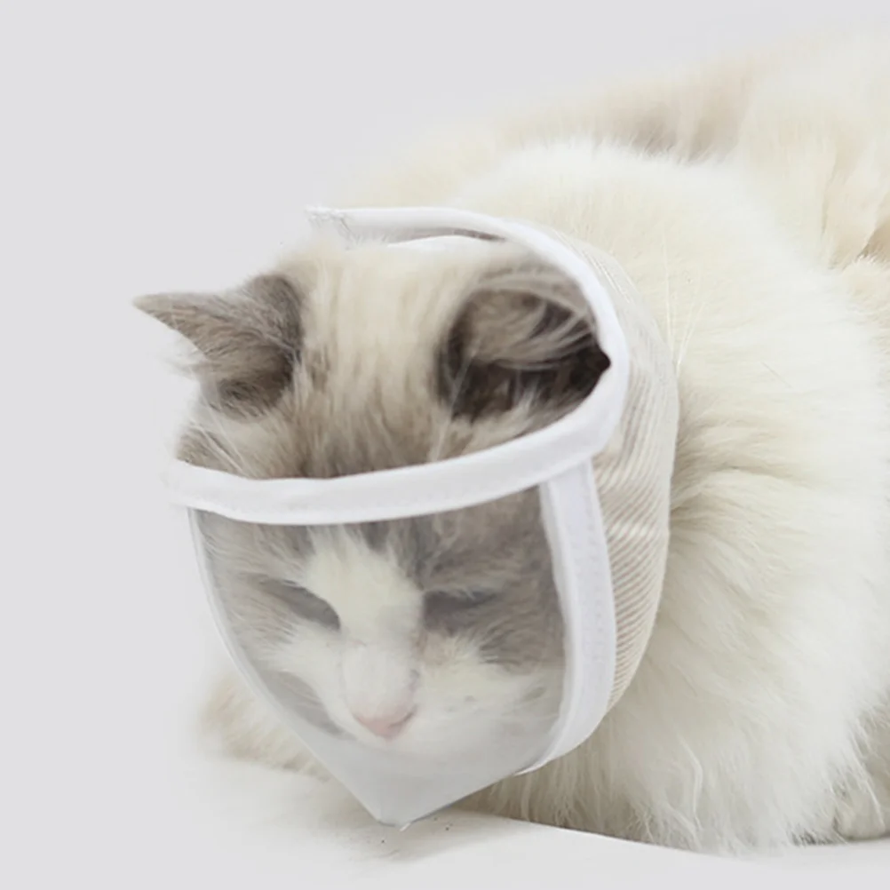 

Pet Grooming Cover Mouth for Kitten Cat Muzzle Face Mask Facial Cats Accessories Plastic