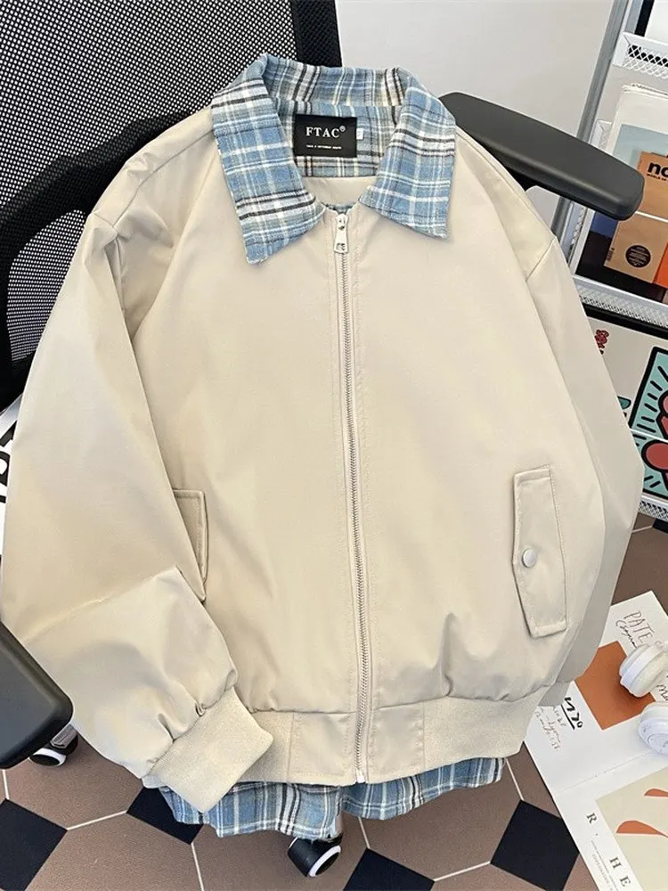 

Куртка-бомбер Color Blo Flight Jaet с эффектом двухслойности для мужчин и женщин, осенняя новинка, модный бренд, контрастный воротник