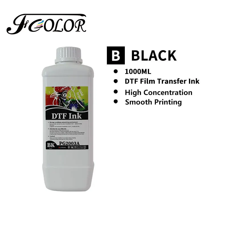 Imagem -06 - Direto para Transferência Film Ink Tinta Dtf de Alta Densidade Adequado para Epson Desktop Wide Format Pg2003a Alta Qualidade 1000ml Branco