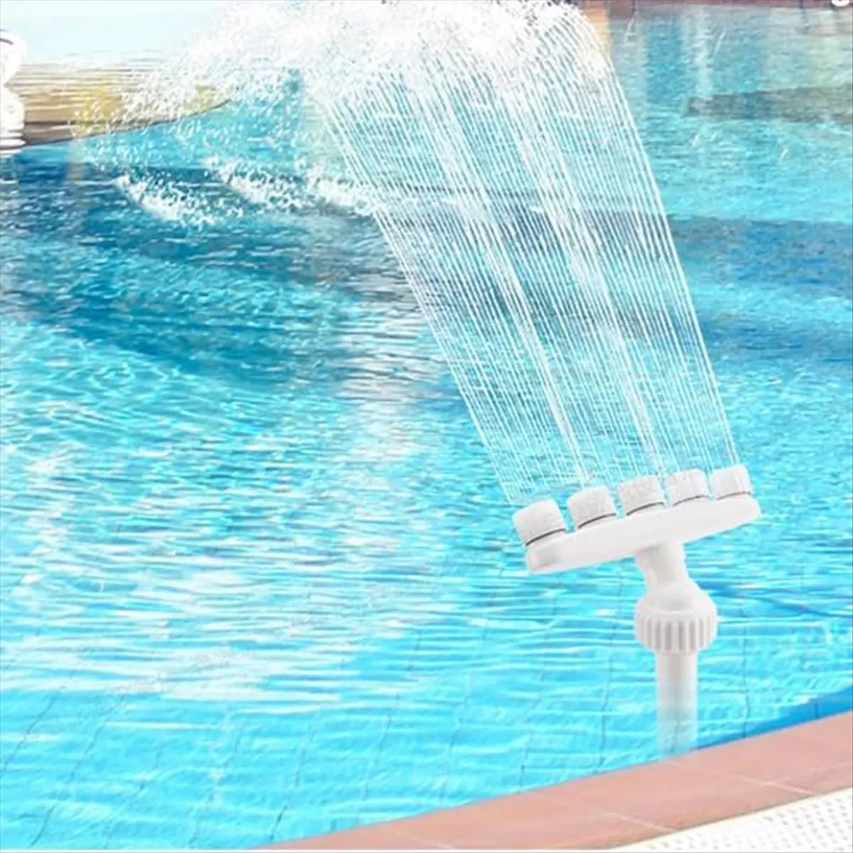 【a30i~】-fontana-da-piscina-regolabile-con-cinque-ugelli-a-cascata-per-raffreddamento-fontana-d'acqua-per-piscina-con-doppio-adattatore