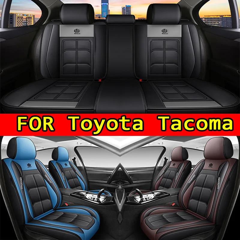 لتويوتا تاكوما غطاء مقعد السيارة مقاومة القذرة مقاوم للماء الجلود الاصطناعية لينة ومريحة غطاء مقعد العضلات كامل التفاف