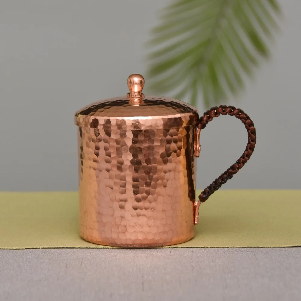 

Hand Hammered Tumbler, 350 ml Thickened Copper Drinking Cup, Vintage Tableware for Home & Restaurant Use