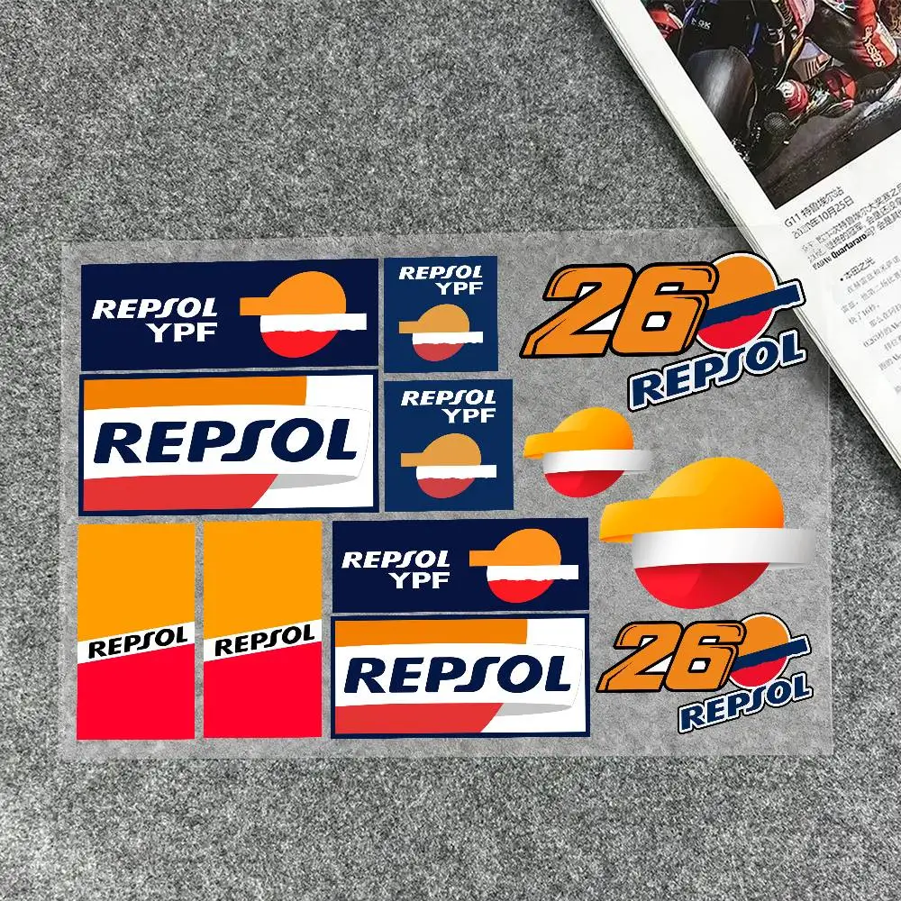 Adesivos R-Repsol para Moto, Adesivos para Carro, Para-choques, Janelas, Motocicletas, Laptops, Paredes, Decalques de Vinil, Acessórios para Tuning de Carros