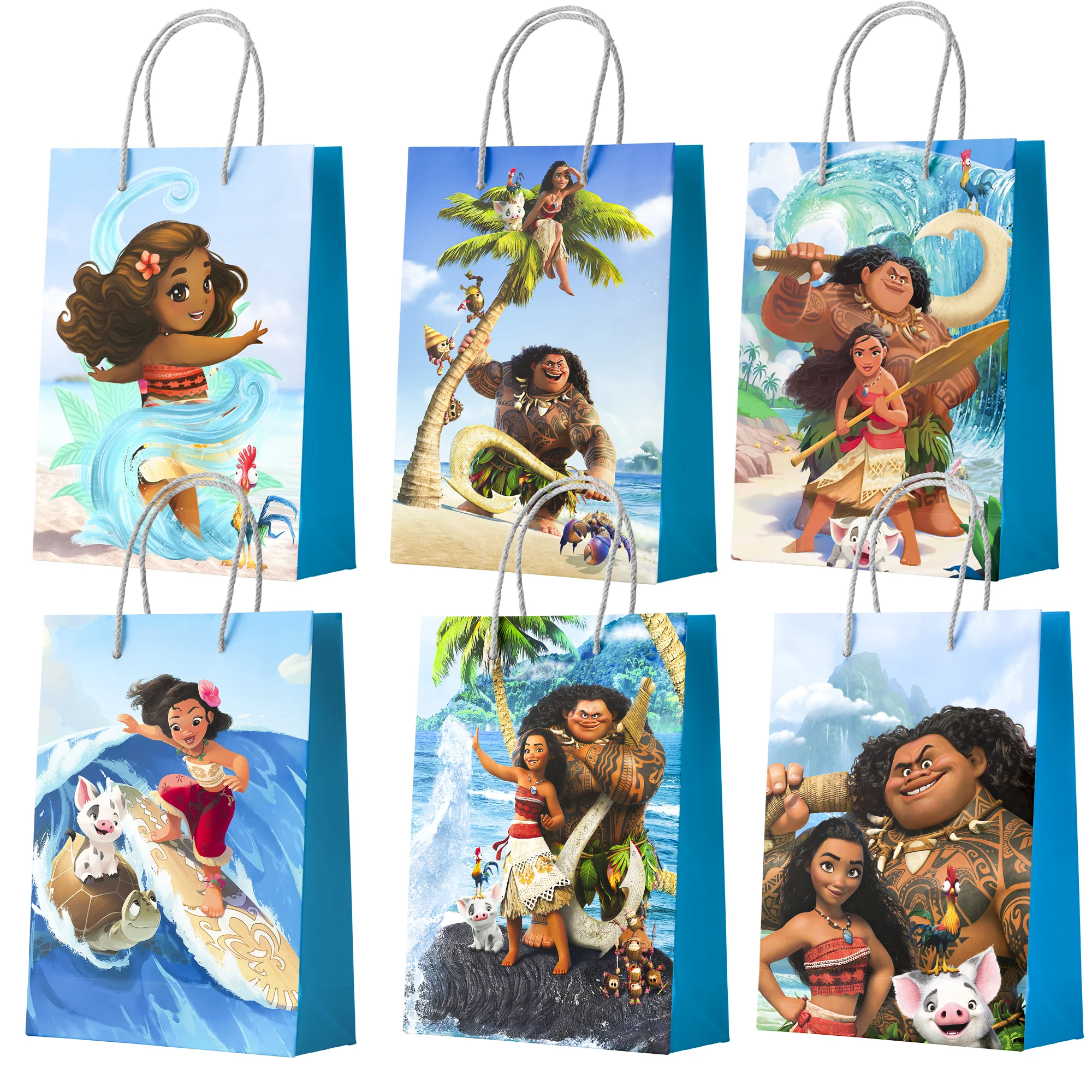 Bolsas de fiesta de Moana de Disney, 24 bolsas de cumpleaños de Moana/bolsa de regalo de cumpleaños de Moana/bolsas de recuerdo de fiesta de Moana para decoraciones de fiesta de Moana