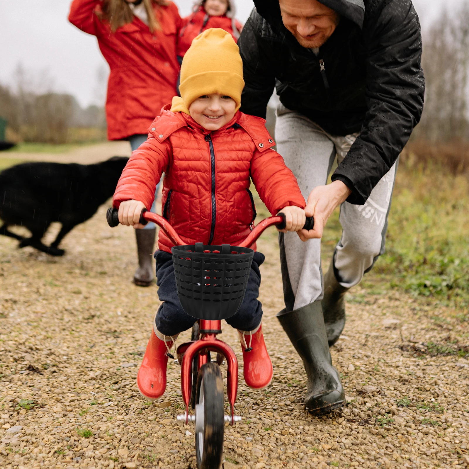 

Front Mount Kids Bike Basket Durable Plastic Storage for Scooters Tricycles Water Bottle Holder Children's Outdoor Adventure