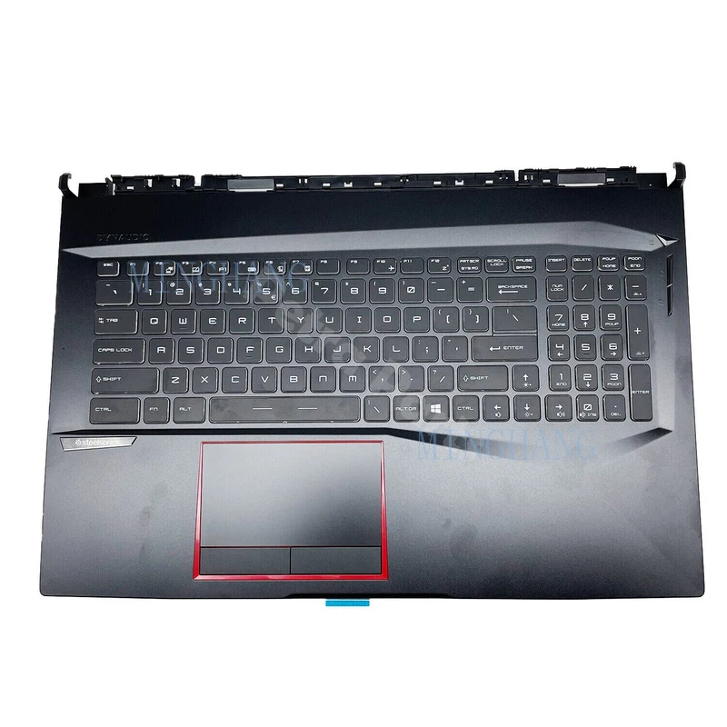 M   For MSI GE75 Black Palmrest Backlit US Keyboard No Touchpad 3077E2C213Y Top Case