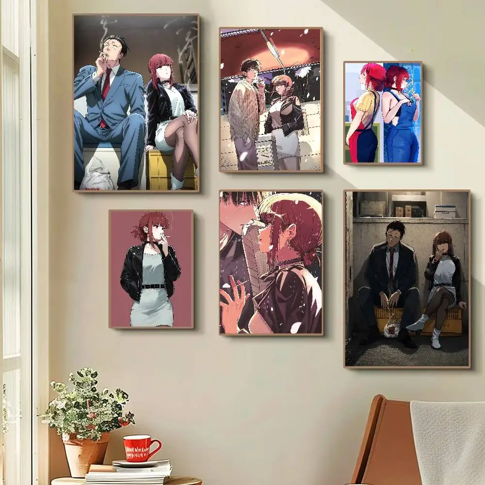 Anime Smoking Behind The Supermarket With You Vintage Poster Wall Art For Study Living Room Decor Unique Home Decoration Pictur