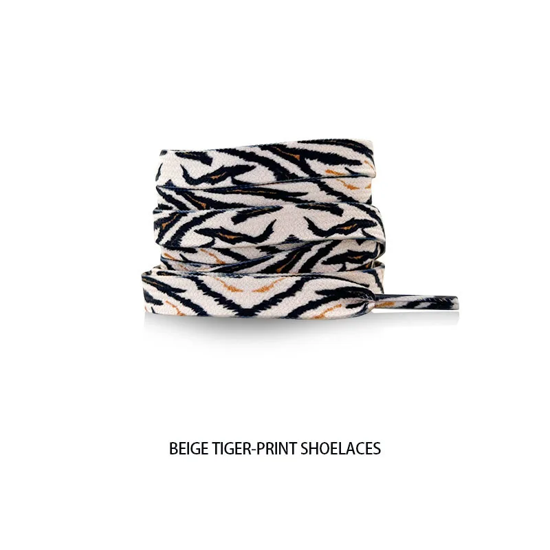 Klassische flache Schnürsenkel für Sneaker, mit Tiermotiven (Leopard, Zebra, Schlange), kreative, unisex, lässige Schnürsenkel aus Canvas, 1 Paar. – Detail 22