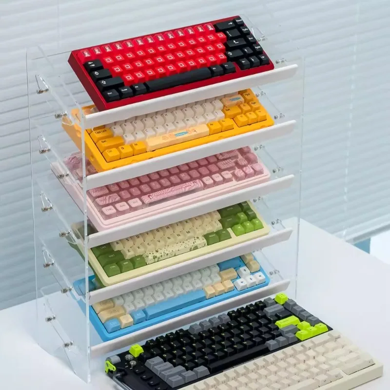 Keyboard Storage Rack Customized Acrylic Multi Layer Storage and Collection Rack Desktop Shelf Mechanical Keyboard Display Stand