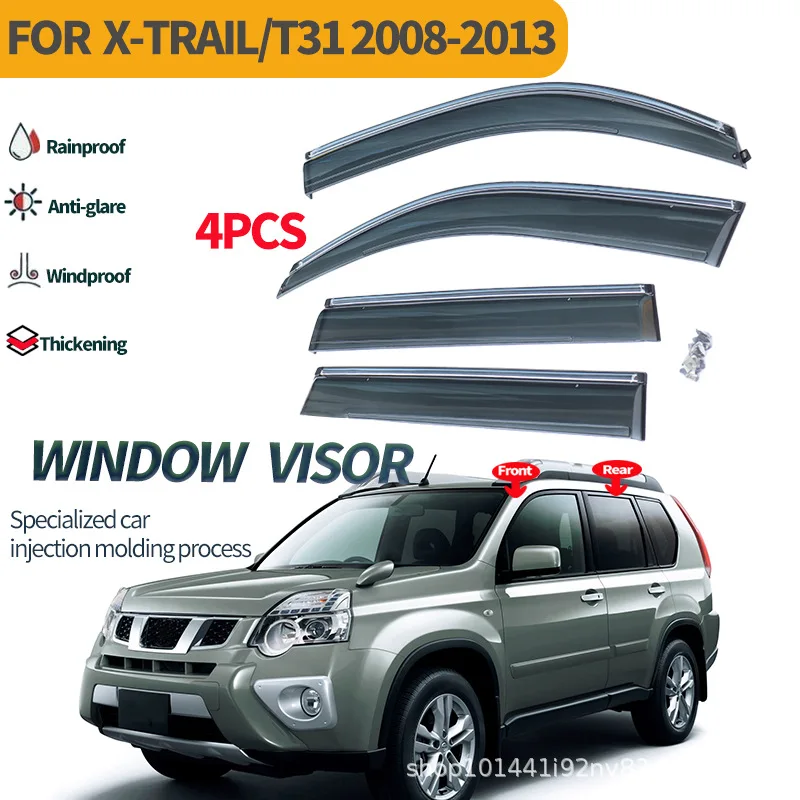 Manufacturer wholesale application Nissan Qijun X-Trail T31 2008-2013 Wind & Rain Deflectors No-Drill Design