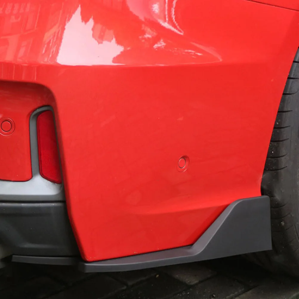 

2pcs Universal Car Rear Bumper Lip Diffuser Spoiler Black Durable Scratch Resistant Easy Install For Most Vehicles Auto