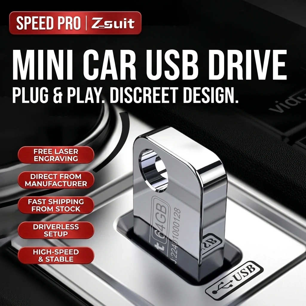 Mini Car Music USB Flash Drive 32g Mobile Storage Disk High-speed Usb3.0 Short USB Flash Drive 128g Large Capacity