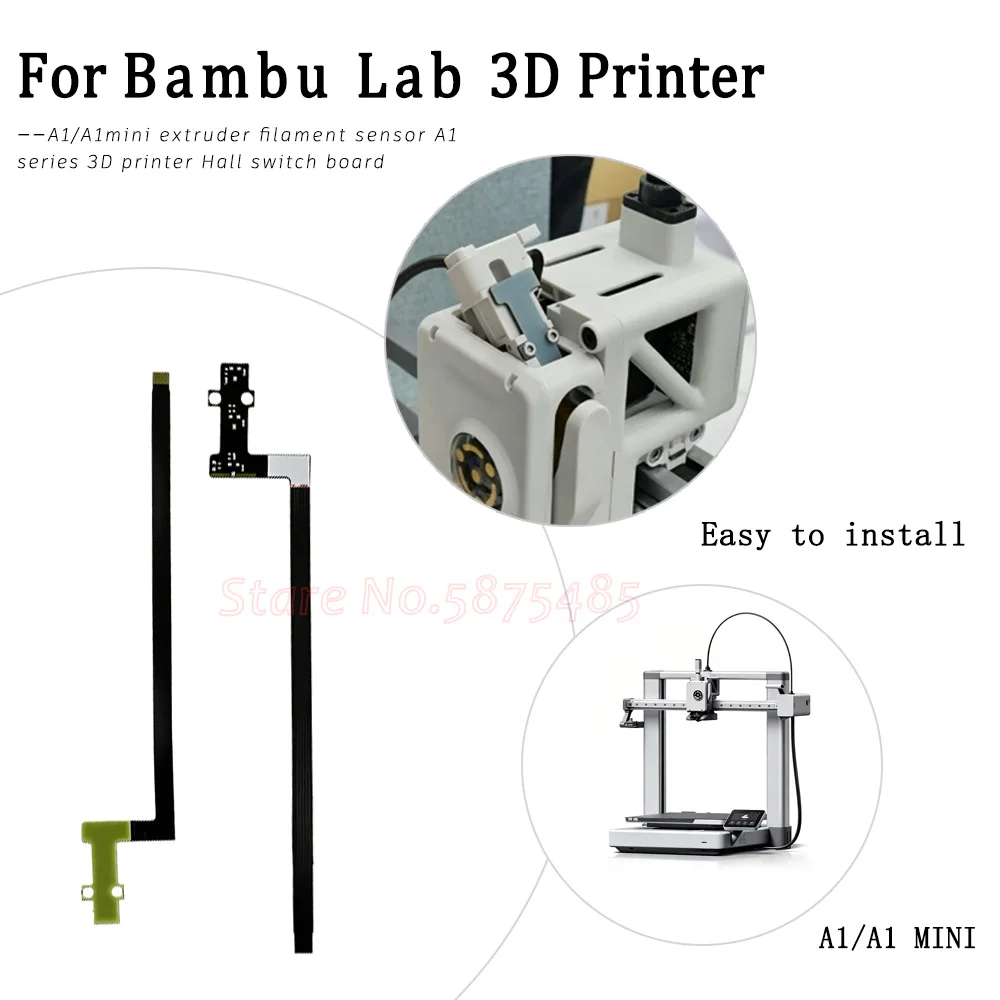 3D Printer Accessories For Bambu Lab A1/A1Mini Extruder Filament Sensor A1 Series 3D Printer Hall Switch Board