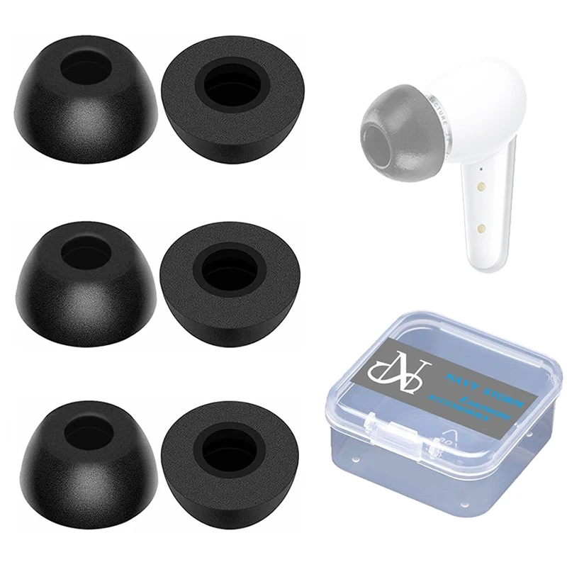 3 Pairs Memory Foam Eartips for Anker Soundcore Liberty 4 Wireless Earphone Ear Tips Earbuds Rebound Cover