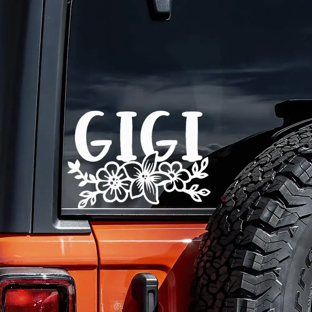 

2 шт. виниловые наклейки Gigi, самоклеящиеся водонепроницаемые наклейки Gigi с надписью «Счастье — это знак» для декора автомобиля и ноутбука