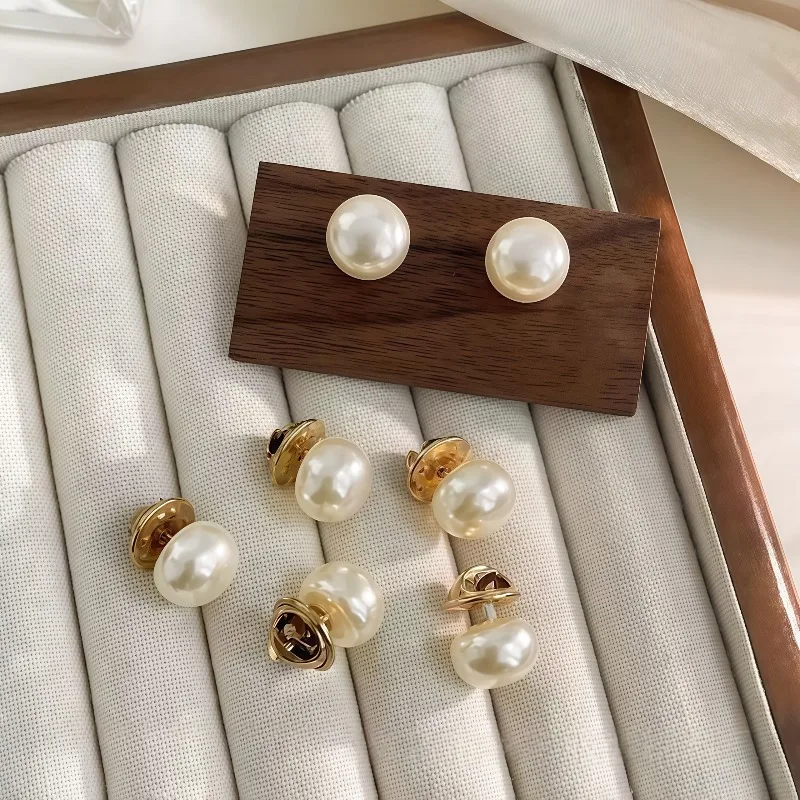 3/6 PCS Seamless Imitation Pearl Anti Light Buckle Invisible Brooch That Does Not Damage Clothes Shirt Collar Fixing Accessories