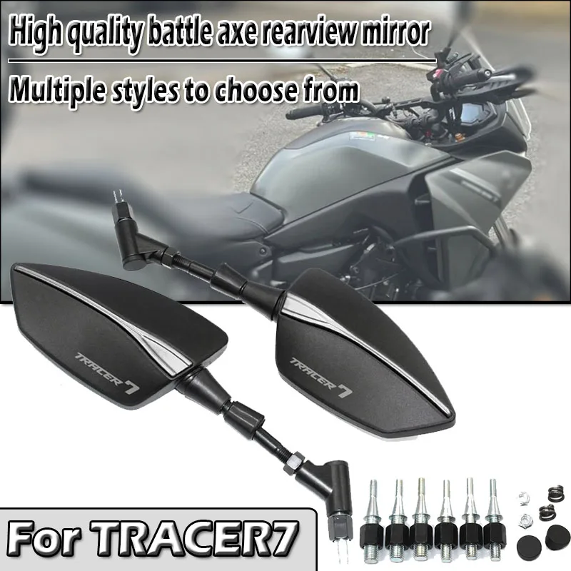 

For Tracer 7 2015-2022 Tracer 7 2021 2022 8/10mm Universal Adjustabale Rearview Rear View Mirrors Side Mirror