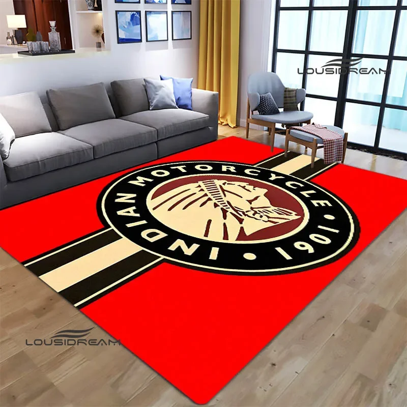 Lousidream 3D Indian Motorcycle Logo Area Rug 3