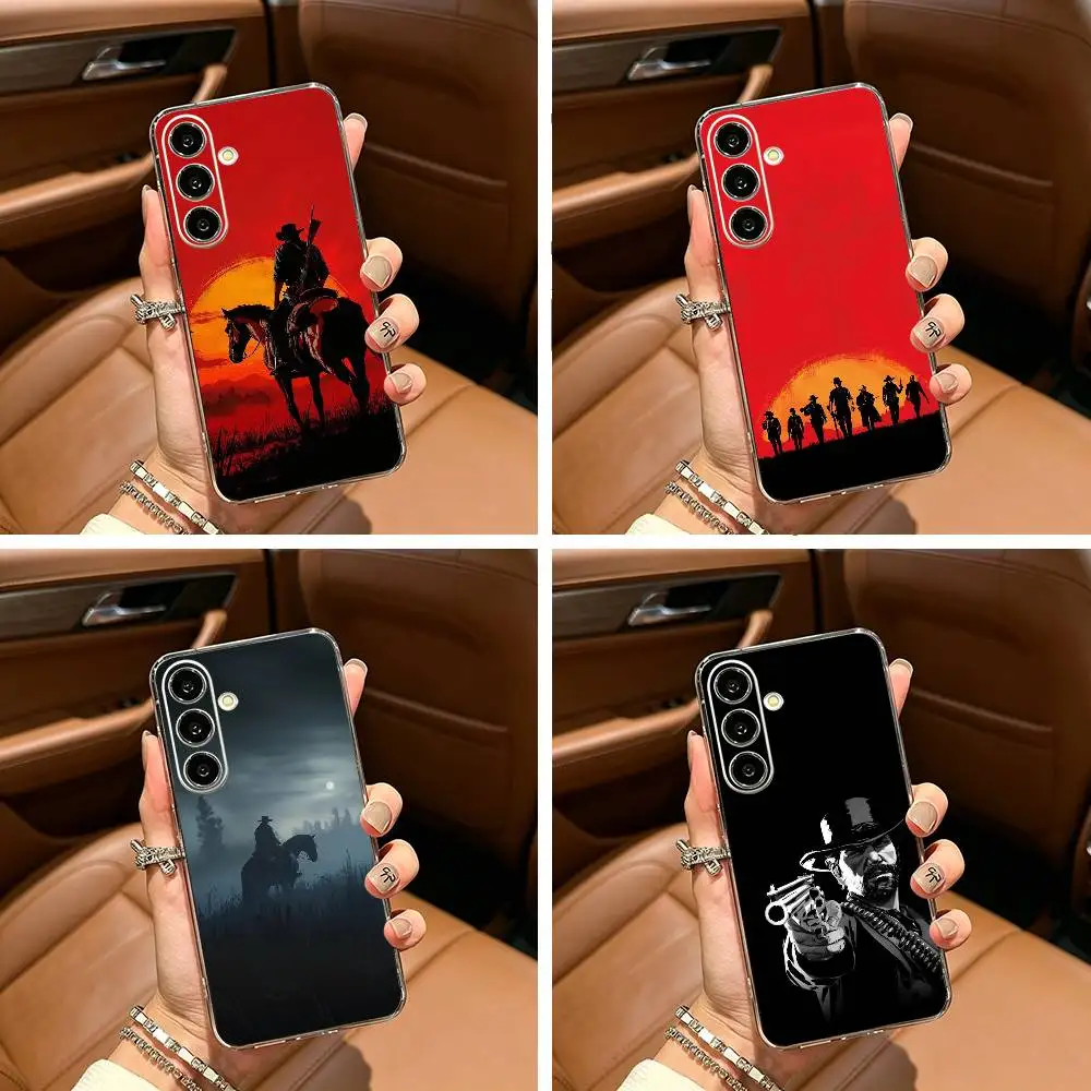 R-Red D-Dead Redemption RDR 2 Coque de téléphone en silicone souple transparente pour Samsung Galaxy A71, A70, A52, A51, A40, A30