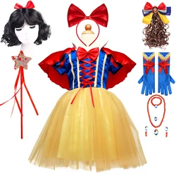 Fantasia Snow White Princess Dress for Girls Children's Halloween Cosplay Party Masquerade Costume Baby Girl Tutu Infants Gowns