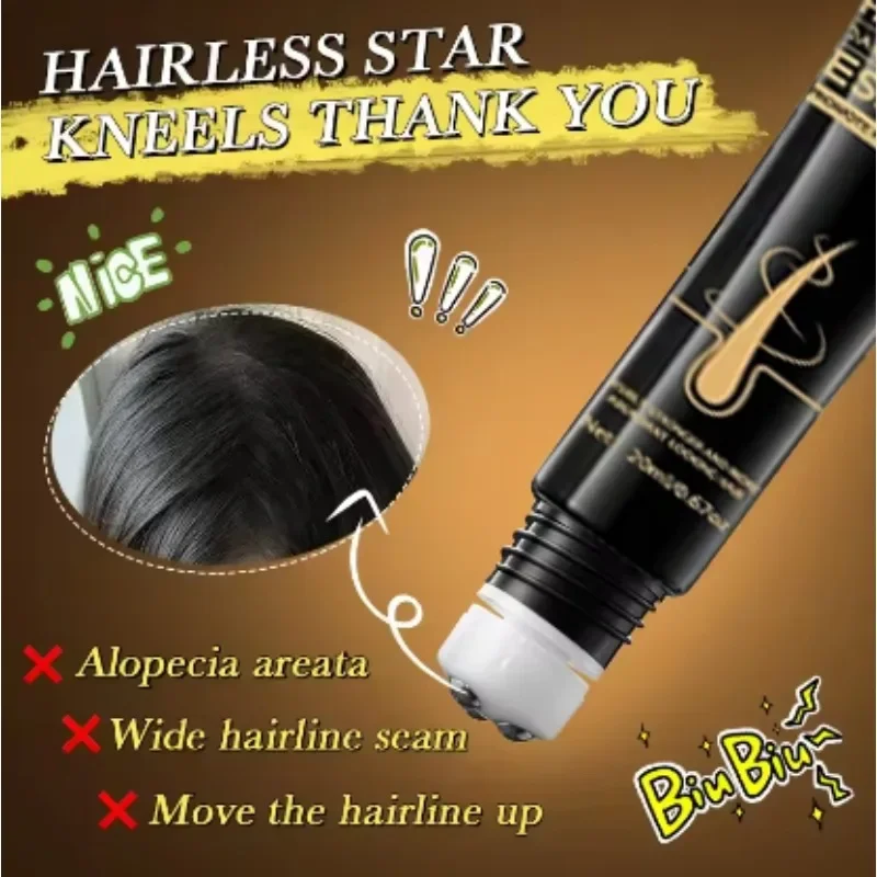 

0Hair Growth Essence Prevent Hair Loss Baldness Treatment Scalp Massage Roller Regrowth Thicker Strengthen Nourishing Hair Serum