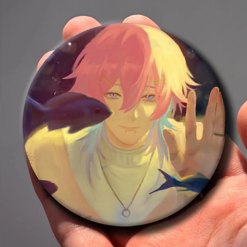 14 Days With You Anime Soft Button Pin Ren Kawaii Cartoon Brooches Visual Novel Game Badge Bag Decor Accessories Fans Collect