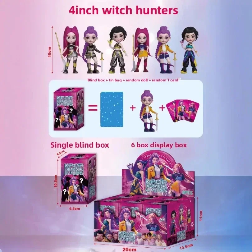 1:1 Anime Kpop diable chasseur boîte aveugle démontage amusant sac aveugle petite statue modèle périphérique bureau boîte aveugle décoration cadeau