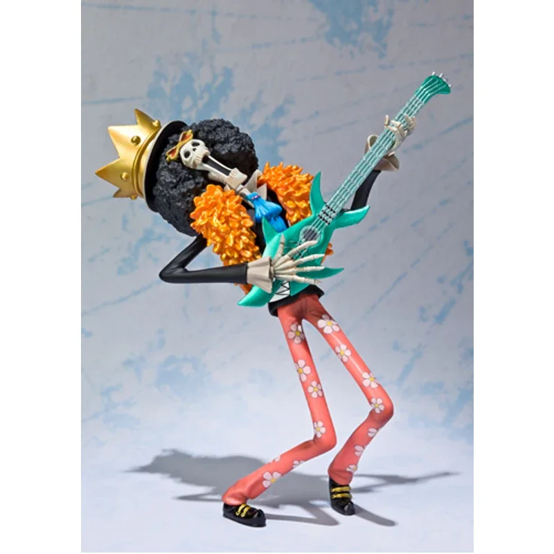 In Stock Bandai Original Figuarts Zero One Piece Brook New World Chapter Ver Action Figure Model Holiday Gift