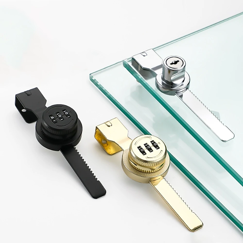 1Pcs Zinc Alloy Password Gear Lock Display Cabinet Glass Door Cabinet Wine Cabinet Sliding Single&Double Glass Door Lock