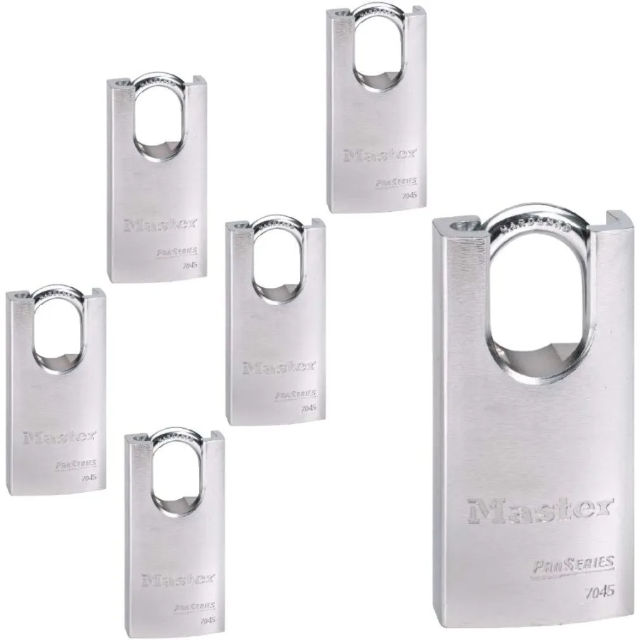 

Six 6 навесных замков серии High Security Pro 7045NKA-6 с технологией BumpStop для повышенной защиты промышленной рекламы и