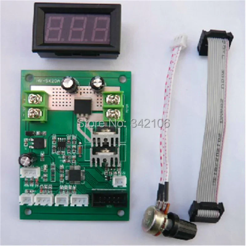 HY-SX20A Brushed DC Motor Speed Controller with Display Pwm Governor / 12-24V Circuit Protection Module Sensor