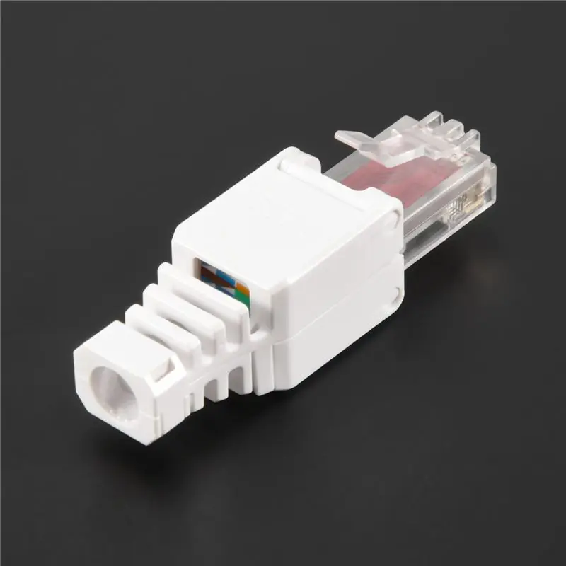 ABKQ-10 X Network Connectors Tool-Free RJ45 CAT6 LAN UTP Cable Plug Without Tools Cat5 Cat7 Installation Cable Patch Cable