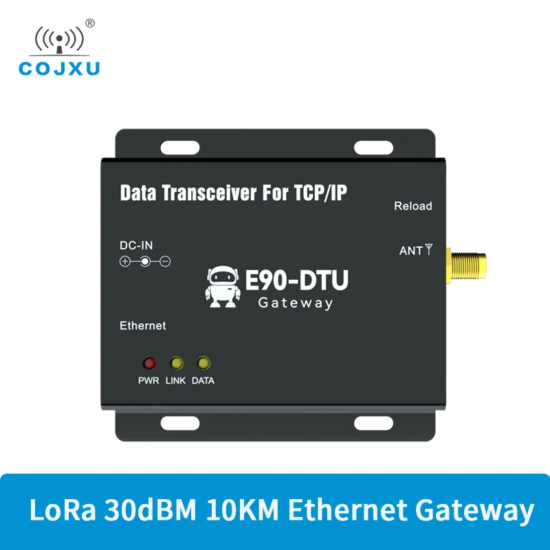 

Ethernet Gateway LoRa 915MHz COJXU E90-DTU(900SL30-ETH)-V2.0 MQTT 30dBm DC 8V~28V 10km RSSI SMA-K TCP UDP Transceiver Modem