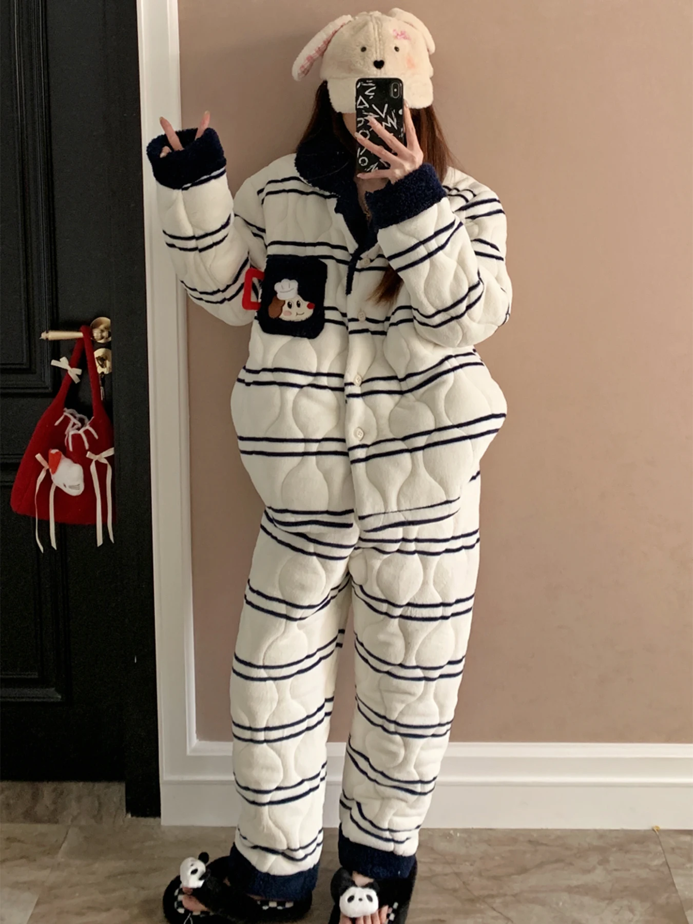 women's-fce-lined-thi-coral-fce-winter-pajamas-set-cute-cartoon-stripes-home-clothes-long-sve-long-pants-spwear