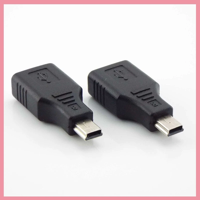 Universal USB 2.0 A To Mini B 5-Pin Female Male Adapter Mini Type-A B Jack Splitter for Smart Phone OTG Converter B6