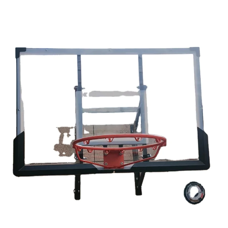 Ring Basket Indoor-Outdoor dengan Pengangkat Dorong Manual & Papan Kaca