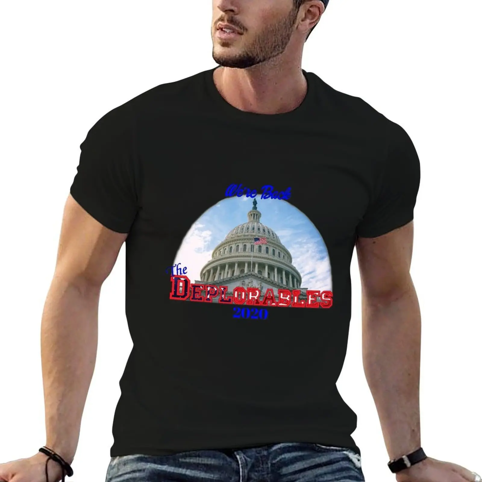 Футболка We're Back The Deplorables 2020, повседневная футболка с короткими рукавами