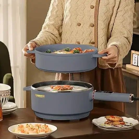 Electric wok cooking integrated pot household  electric hot pot universal pot honeycomb non-stick pan uncoated