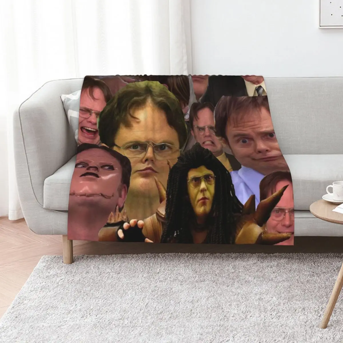 

Dwight K. Schrute Throw Blanket Blankets For Baby Bed Fashionable Furry Furrys Blankets