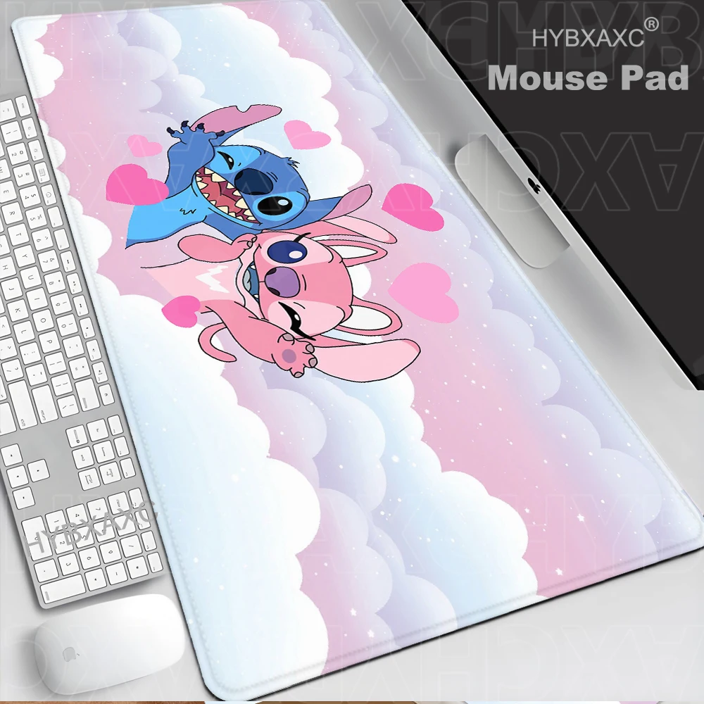Kawaii Stitch Anime Mouse Pad Large PC Cartoon Gaming Accessories Protector Office Laptop Non Slip Gamer Cabinet Desk Mat Carpet