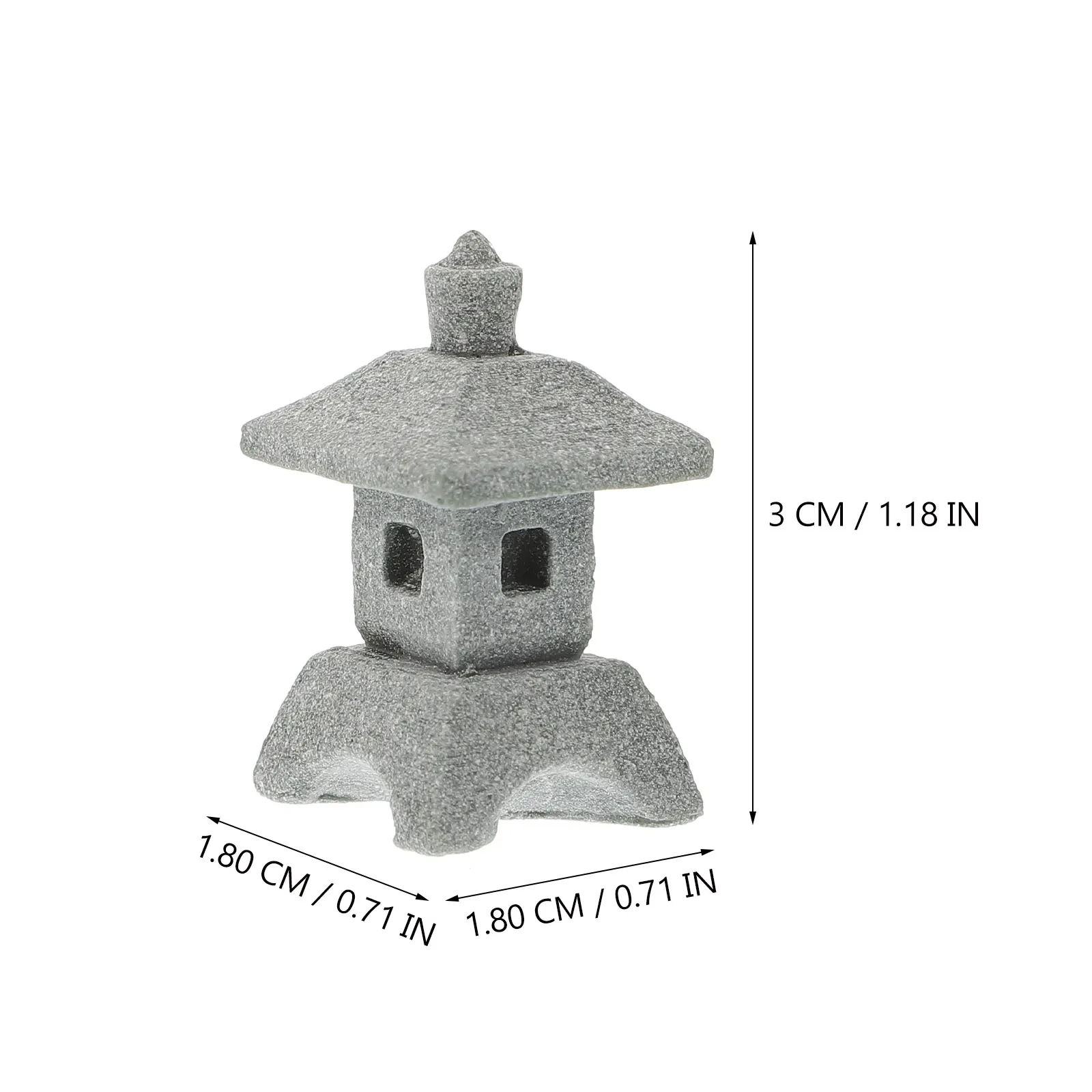 

4pcs Sandstone Pagodas Ornament Realistic Mini Landscape Decor Durable Bonsai Garden Adornment Vintage Style For Yard Balcony