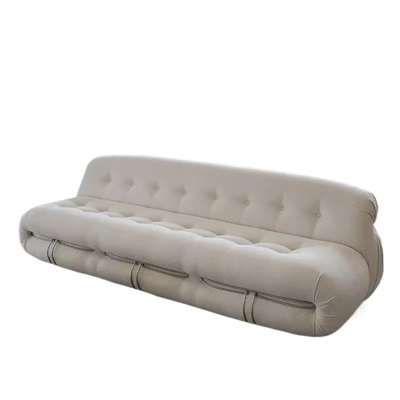 Small apartment light luxury sofa chair, Nordic module cream designer retro reclining sofa