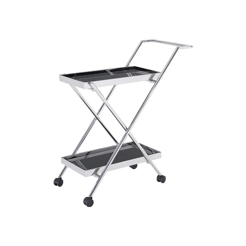 

Hotel restaurant beverage service truck ktv cake cart hotel beauty club trolley stainless steel double-layer dining car