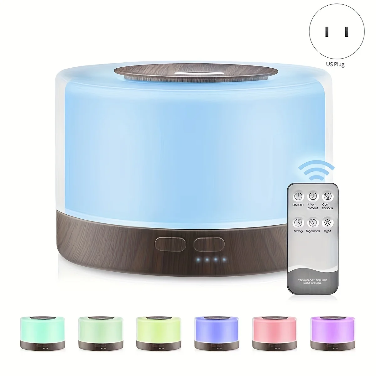 

16.91oz Essential Oil Diffuser, Remote Control Ultrasonic Aromatherapy Oil Diffusers Cool Mist Humidifier, Waterless Auto-Off An