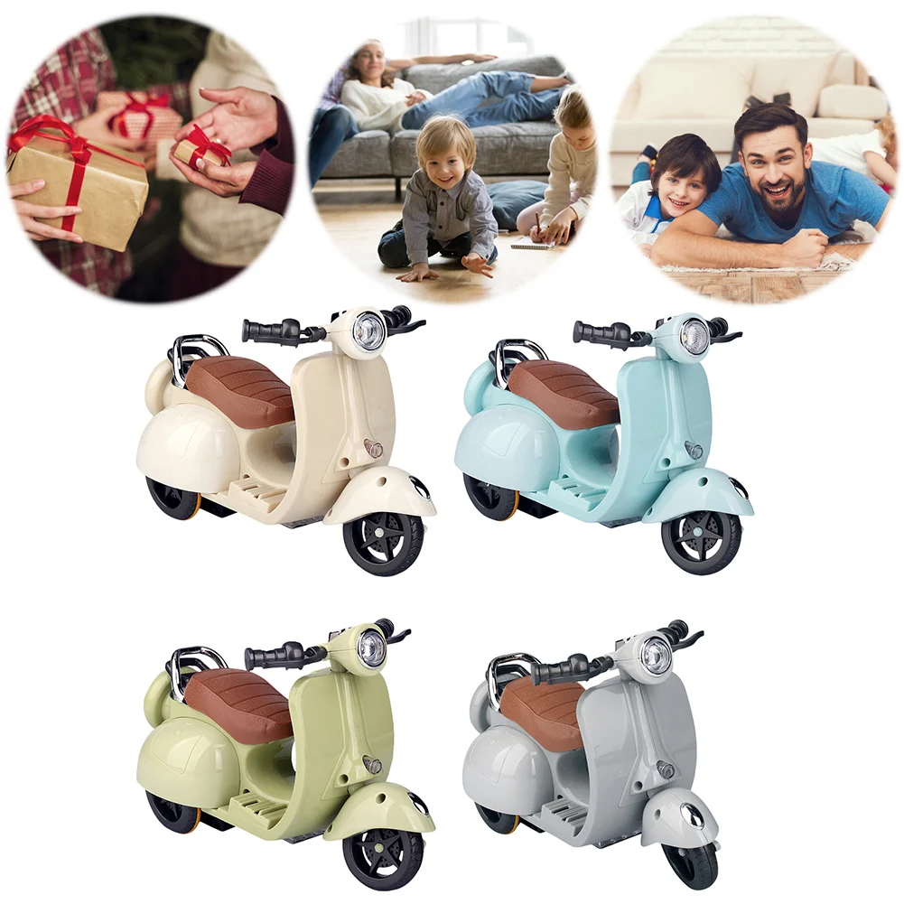 

Motorcycle Model Toy 360 Rotating Simulation Electric Bicycle Collection Mini Motorcycle Vehicle Toy for Kids Birthday Gift