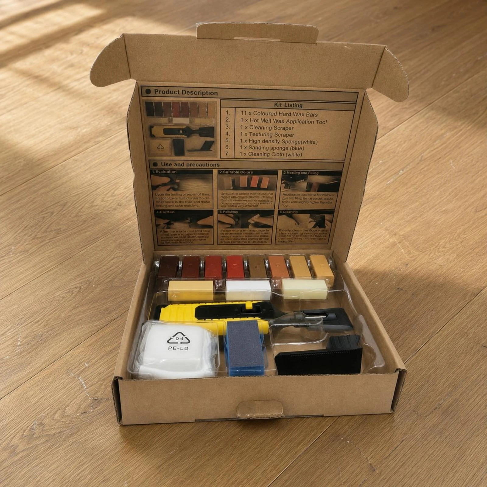 Wood Floor Repair Kit Handheld Heated Sealant Repair Tool Furniture Contactup Kit Heat Pen Fixing Set Color Matching