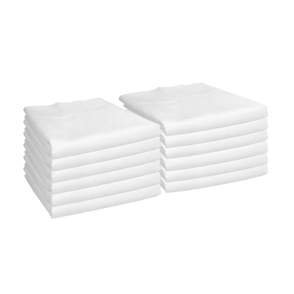 Arkwright Pillowcases - Soft Poly/Cotton Pillow Covers for Home - Standard Size - (12 Pack) White