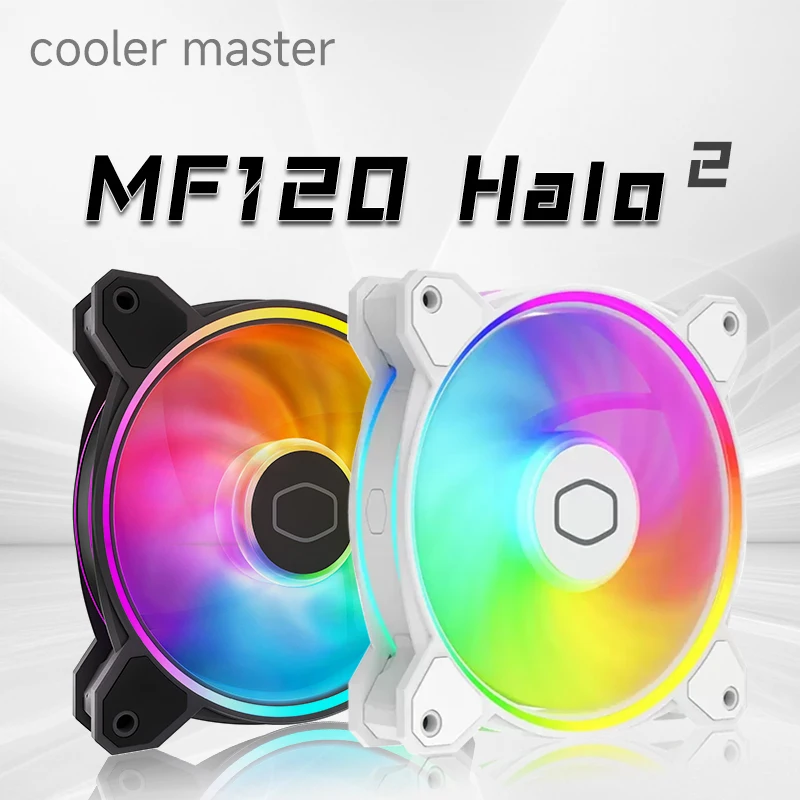 Cooler Master MF120 Halo2  ARGB Chassis Fan Desktop 120mm 2050rpm Computer Silent Fan Liquid and Air Cooler (MFL-B2DN-21NP2-R2)